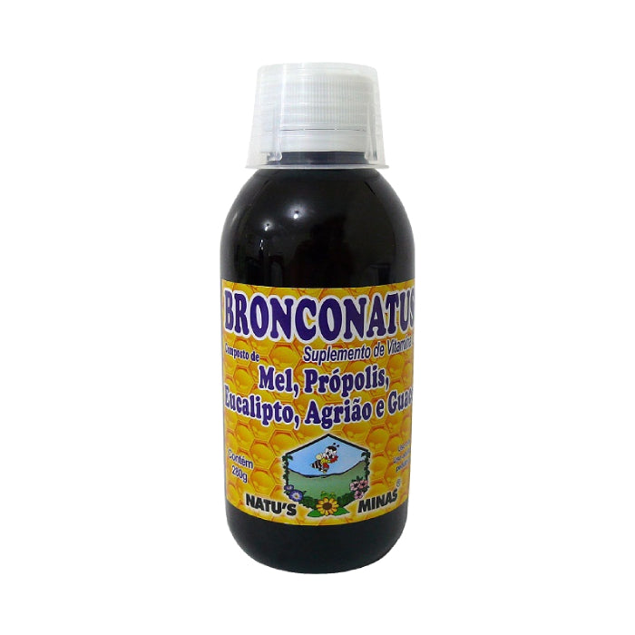 Natus Minas Bronconatus Mel Própolis Eucalipto sabor Agrião e Guaco 200ml