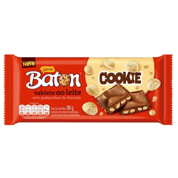 Garoto Baton Barra de Chocolate Cookie 90g