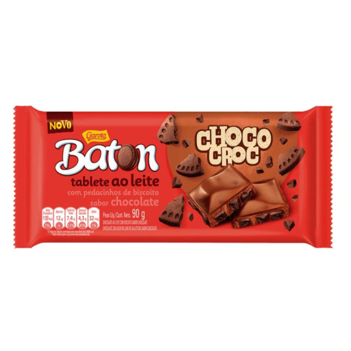 Garoto Baton Barra de Chocolate Choco Croc 90g